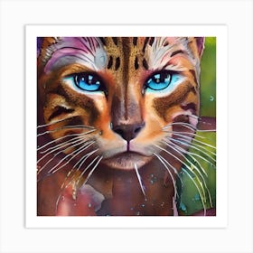 Watercolor Feline 1 Art Print