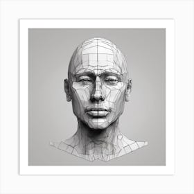 3d Head Model 4 Art Print