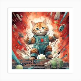 Cat In Space 1 Art Print