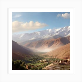 Village In The Mountains 1 Art Print