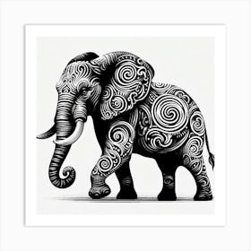 Illustration Elephant 5 Art Print