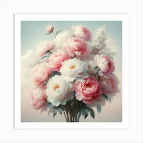 Pink Peonies 5 Art Print