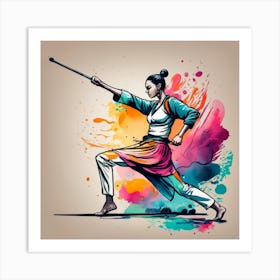 Chinese Martial Arts - Martial Arts - Bo Staff Art Print