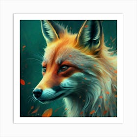 A Red Fox Sniffing The Wind Its Muzzle Raised U 1 Art Print