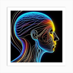 Human Head Art Print