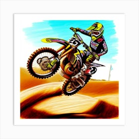 Biker Art Print