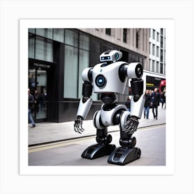 Robot On The Street 17 Art Print