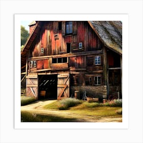 Barn In The Countryside Art Print