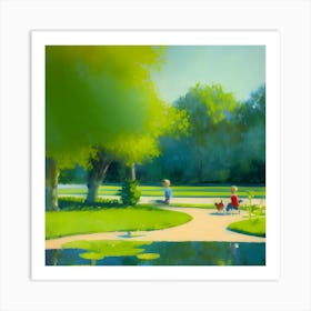 Children In The Park 1 Art Print