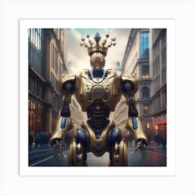 Robot In The City 96 Art Print