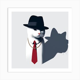 Maffia Cat Art Print