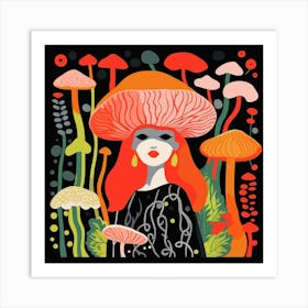 Mushroom Girl Art Print