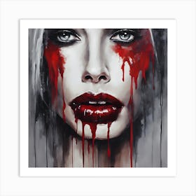 Bloody Woman Art Print