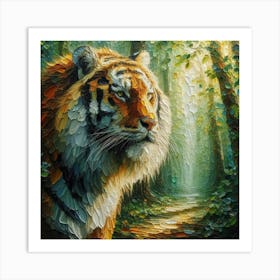 Tiger In The Forest Art Print