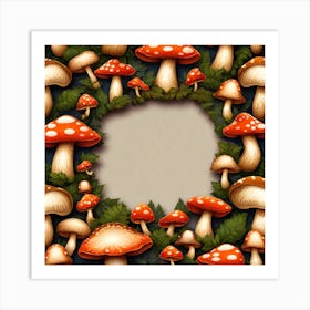 Mushroom Frame 21 Art Print