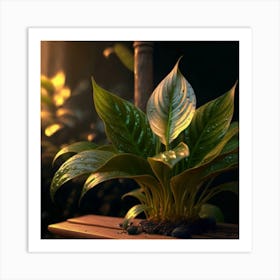 Plant In A Pot Art Print