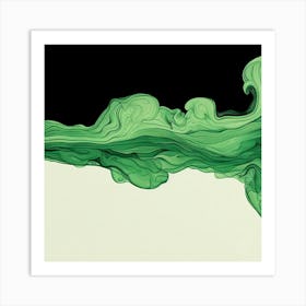 Green Smoke Art Print