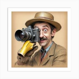 Man With A Camera Art Print