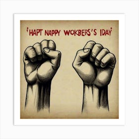 Happy Nappy Workers Day Art Print