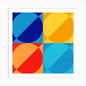 Geometric and colorful shapes 16 Art Print