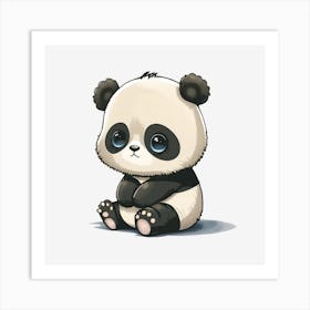 Cute Panda Bear Animal Cartoon Art Print