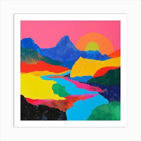 Colourful Abstract Chitwan National Park Nepal 4 Art Print