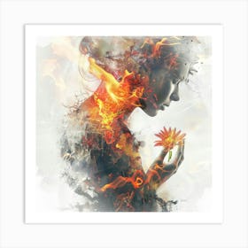 Fire And Flames 1 Art Print