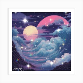 Cancer Moonlite  Art Print