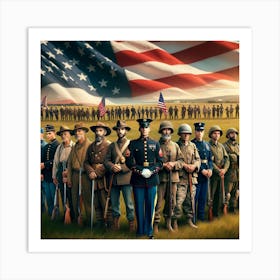 Group Of Soldiers In Uniform Art Print