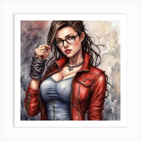 Student in Red Art Print