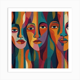 Women'S Faces 2 Art Print