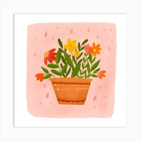 Potted Flowers Art Print