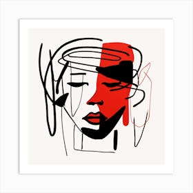 Woman'S Face 4 Art Print