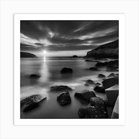 Black And White Seascape 39 Art Print