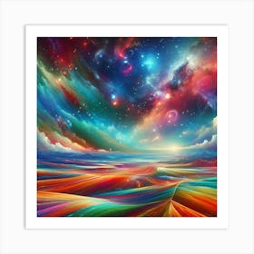 Colorful Nebula Art Print