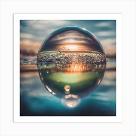 Bubble Waterscape Holographic Art Print