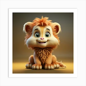 Cute Lion 4 Art Print