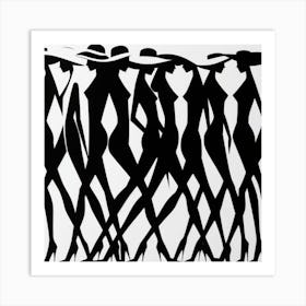 Silhouettes Of Women Art Print