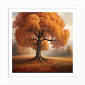 Autumn tree with nice atmosphere Art Print