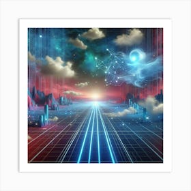 Futuristic Space 1 Art Print