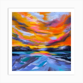 Abstract Landscape Square Art Print