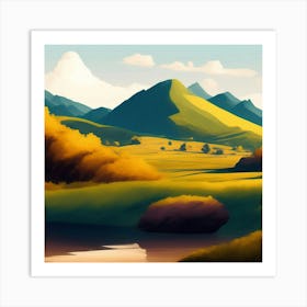 Landscape Painting 2 Art Print