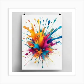 Colorful Splash Print Art Print