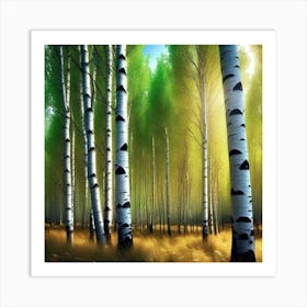 Birch Trees 26 Art Print