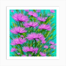 Aster Flowers 17 Art Print