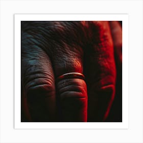 Close Up Of A Hand With A Ring Art Print