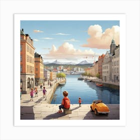 City Of Sweden art Art Print