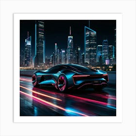 Futuristic Sports Car Art Print