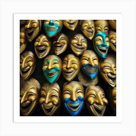 Smiling Masks Art Print