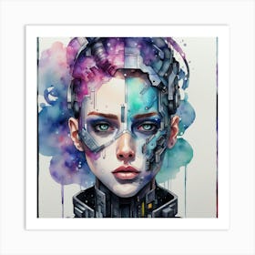 Futuristic Girl 7 Art Print